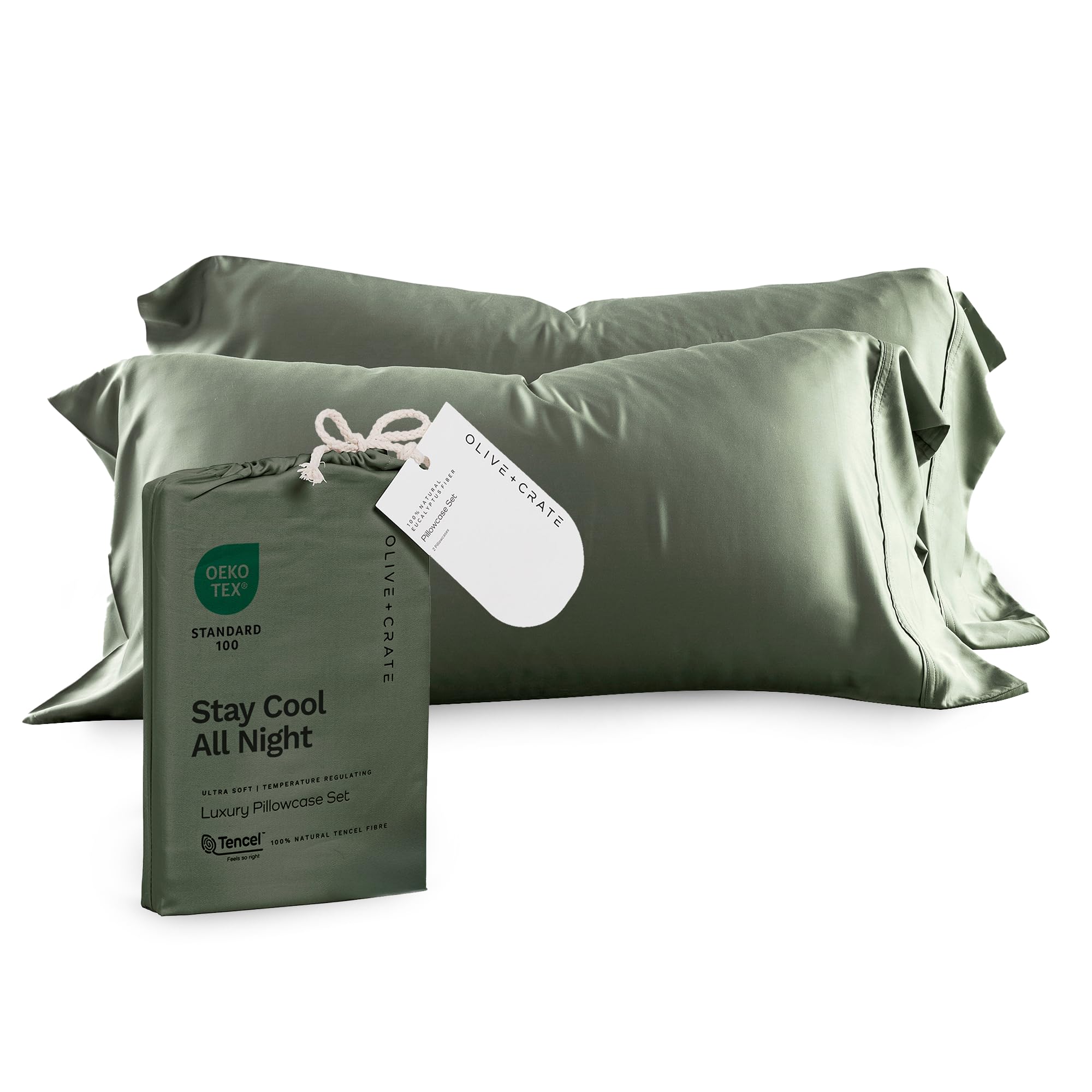 Olive + Crate Tencel Eucalyptus Pillowcases