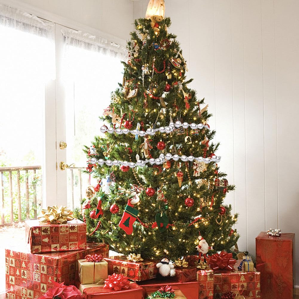 Kerstboom parelslinger, 8 m kerstboomversiering parelband kralen slinger kerstboomversiering parelband, kerstboom parelketting decoratieve ketting kerstdecoratie bruiloftsdecoratie