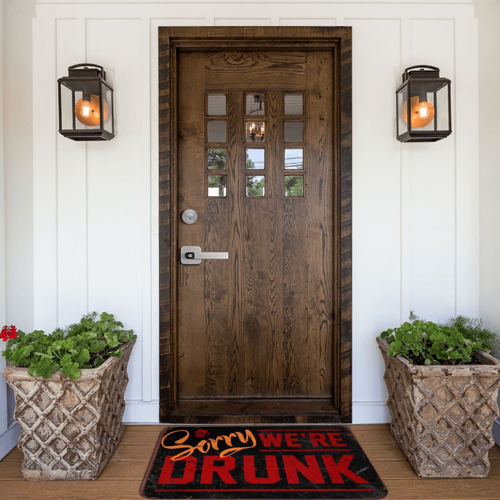 Zerbino per tenda Sorry We're Drunk Rug Farmhouse tappetini da bagno tappeto runner da bagno (dimensioni: 65 x 90 cm)