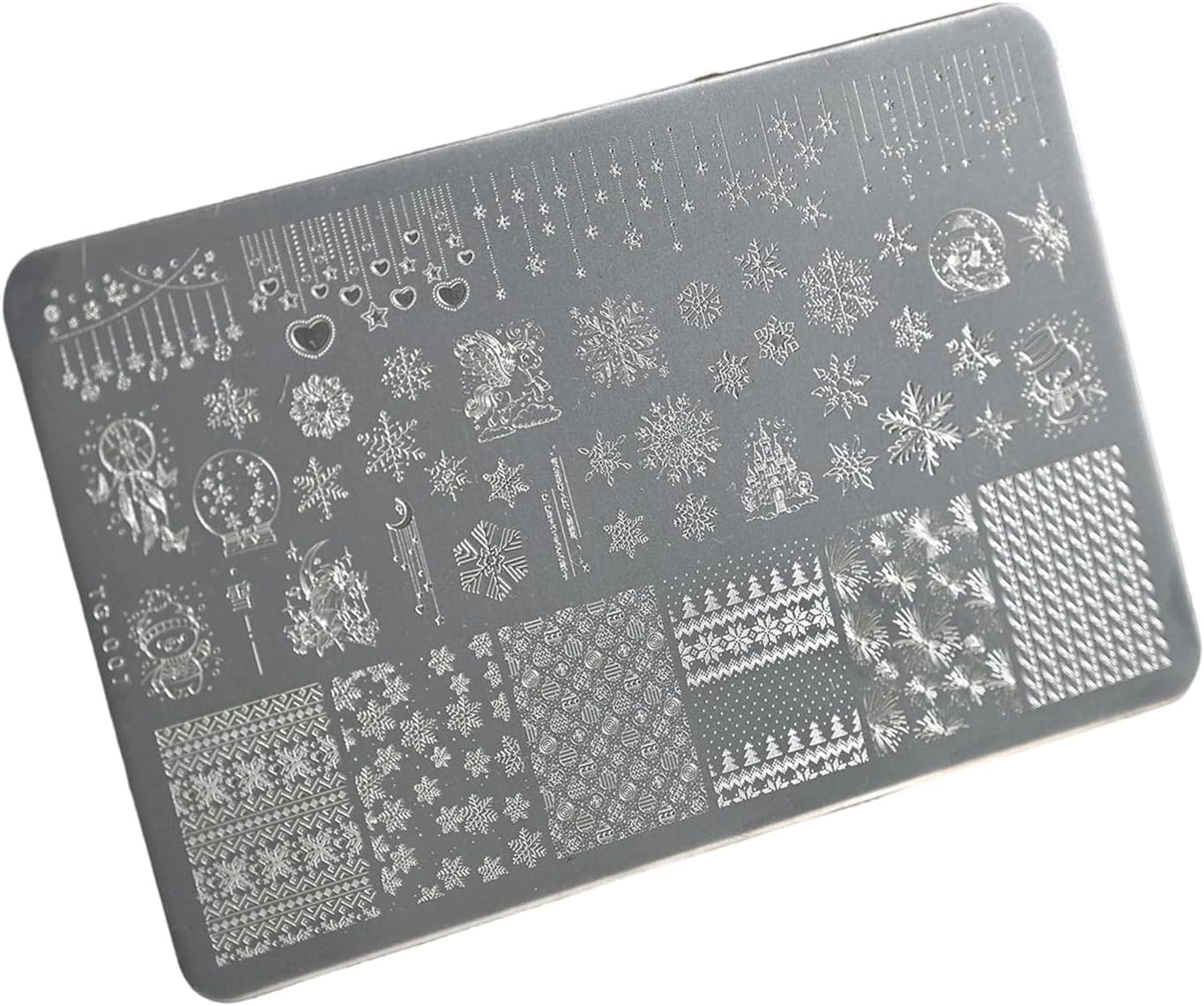 Portable Stainless Steel Manicure Stamp Tool Snowflake Design Safe for Travel Party Accessory
