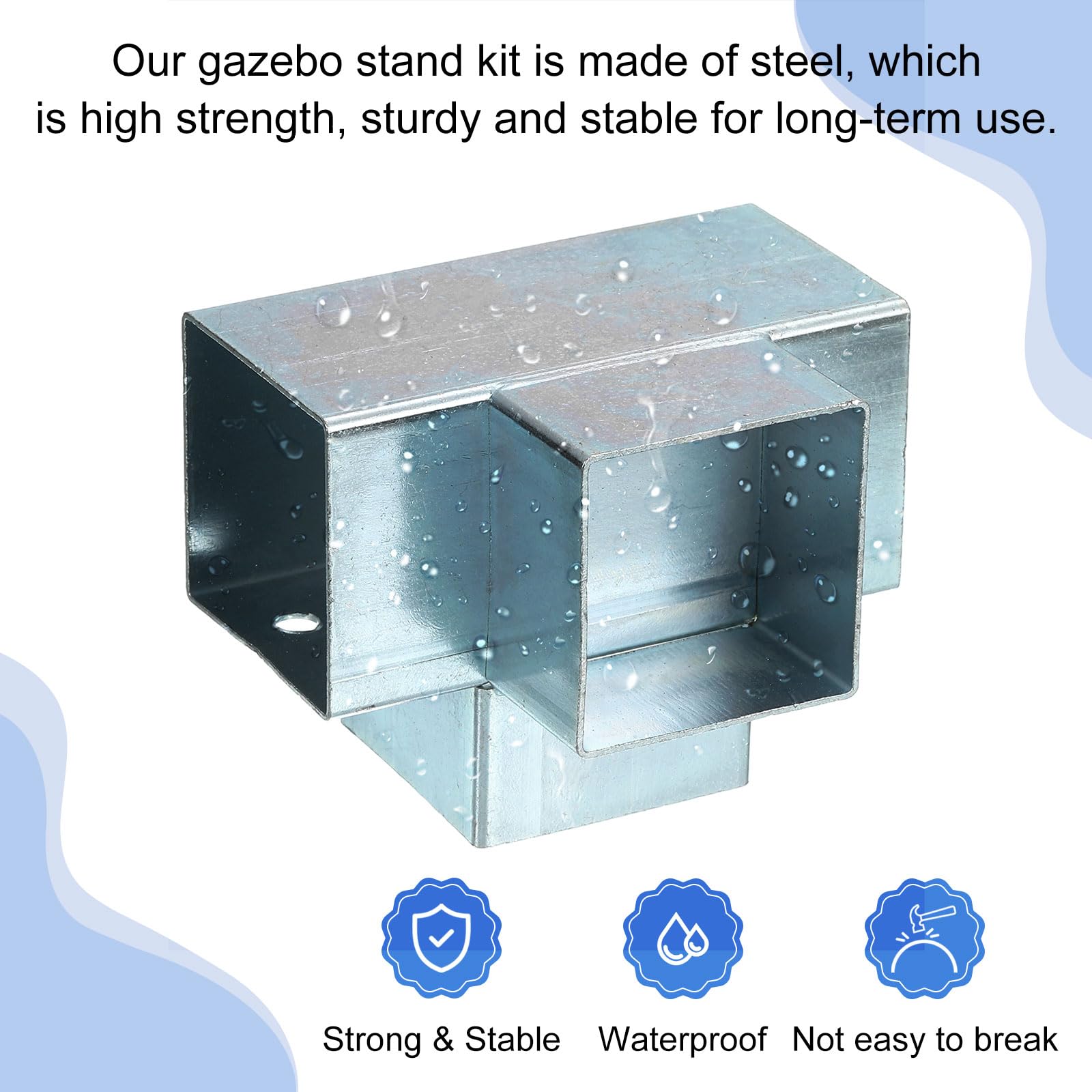 QUARKZMAN 4 Pezzi Kit 4 Staffe Angolari Per Gazebo In Legno 1.6" x 1.6"