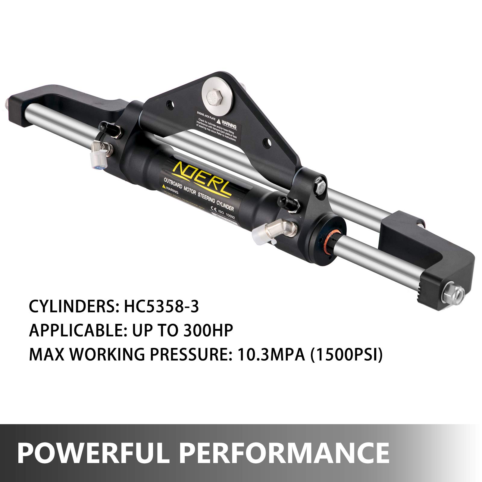 VEVOR Hydraulic Steering Cylinder 300HP, Hydraulic Steering, Front