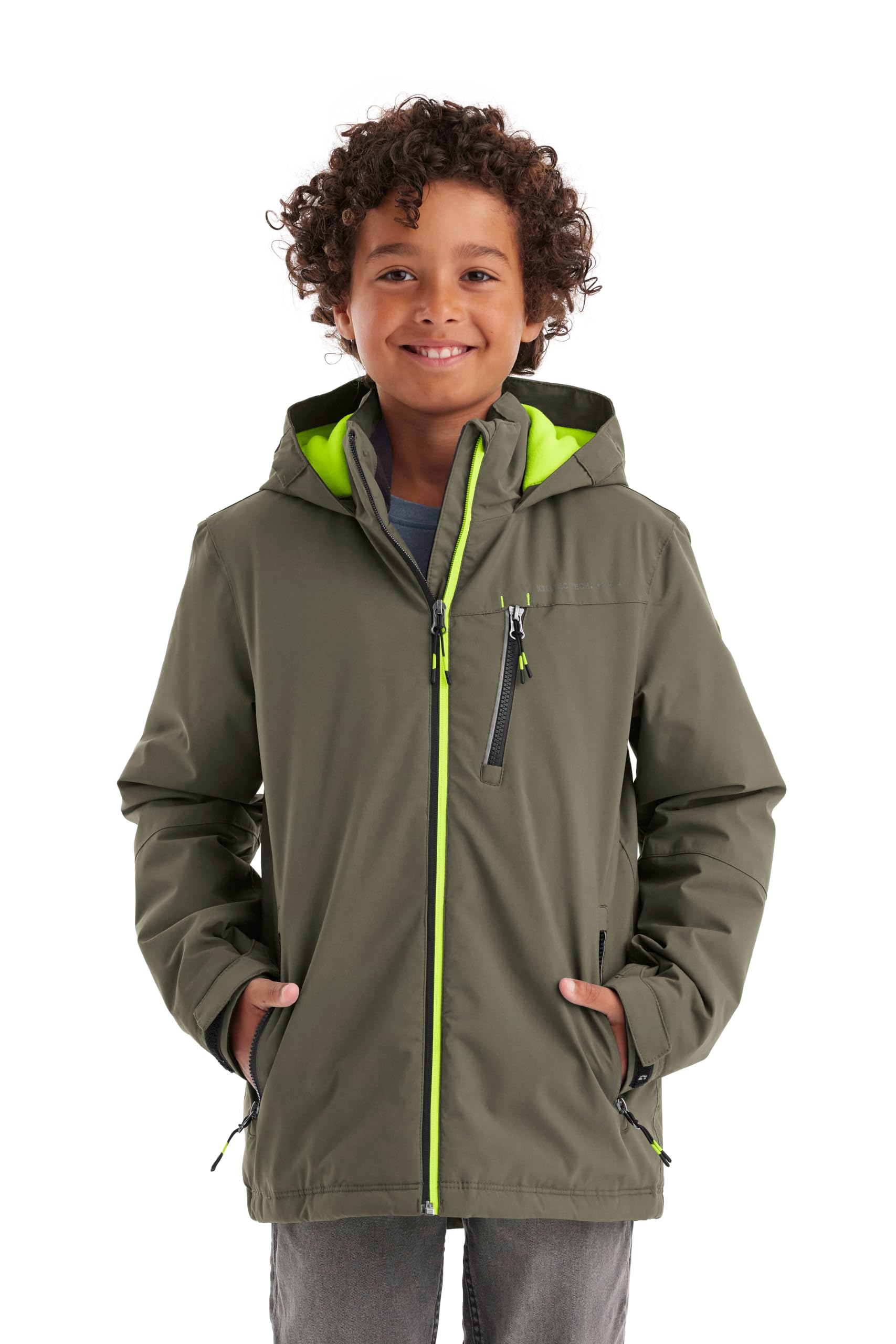 Killtec Jungen Kow 159 Bys Jckt Funktionsjacke mit Kapuze/Winterjacke ist wasserdicht