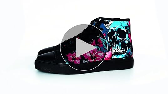 Amazon.com | Unisex Fashion Skull High Top Sneakers Classic