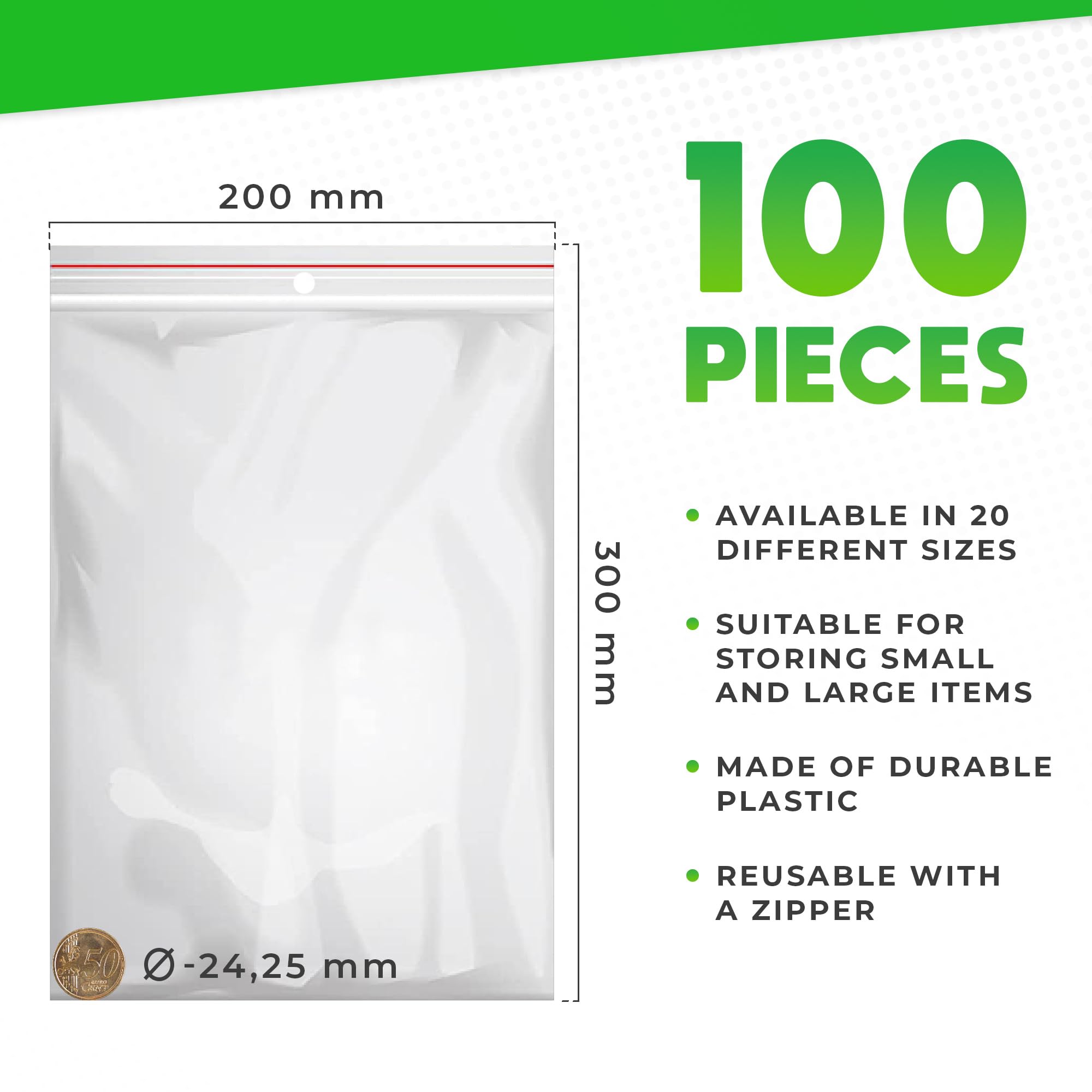 100 Bolsa Con Cierre Tipo Ziploc De Pvc Transparente 4x6