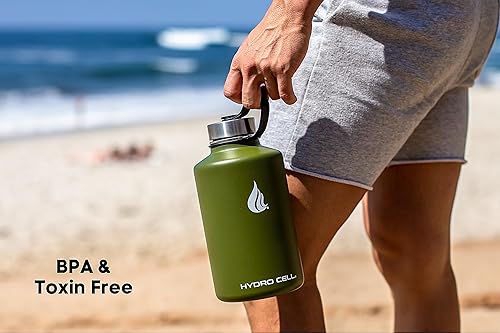 Miniatura 5 de HYDRO CELL - Botella de agua aislada y deportiva de acero inoxidable con pajilla, termo para bebidas frías y calientes con tapa de rosca, a prueba