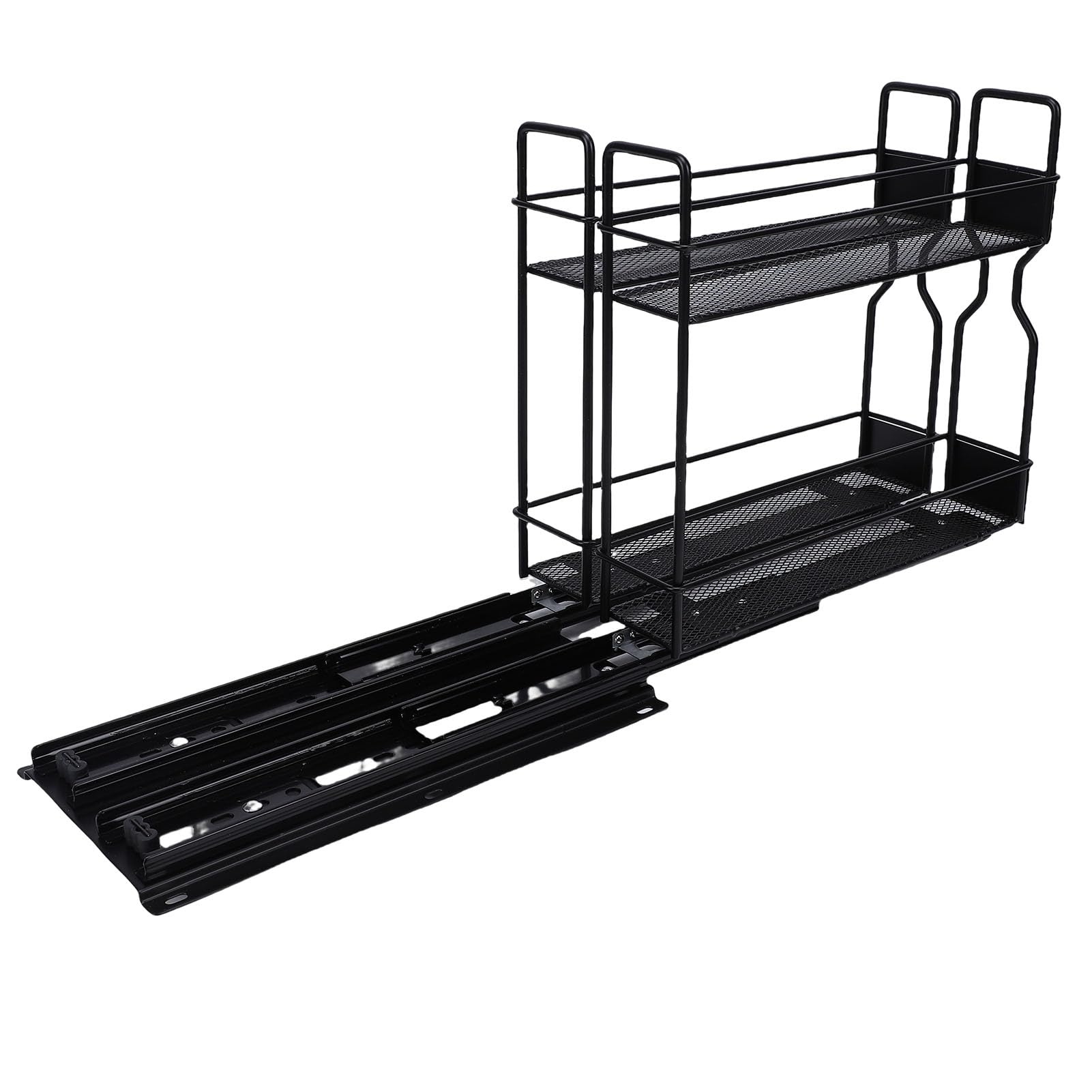 Rengue Organizador Deslizante para Condimentos, Almacenamiento de Condimentos Ajustable de Hierro, 10 X 10,6 X 5,1 Pulgadas para Uso en Despensa de Cocina