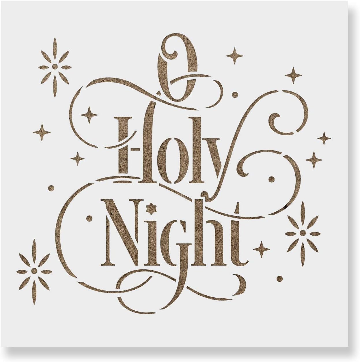 O Holy Night Stencil Craft Ideas, Christmas Stencil