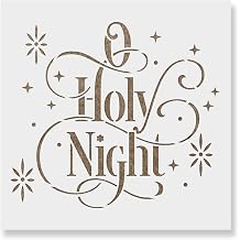 O Holy Night Stencil - Craft Ideas, Christmas Stencil Designs, Merry Christmas Craft Ideas for Gifts