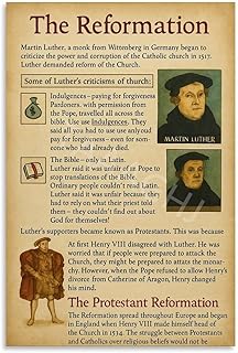 History Teaching Poster Martin Luther Posters of The Reformation in Europe Historical Figures Canvas Art Wall Decorations for Living Rooms And Bedrooms Unframe-style 08x12inch(20x30cm)