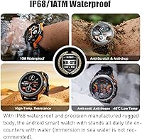 Vista 4 de VIRAN Relojes inteligentes militares para hombres, reloj inteligente resistente al agua 5 ATM con llamada Bluetooth
