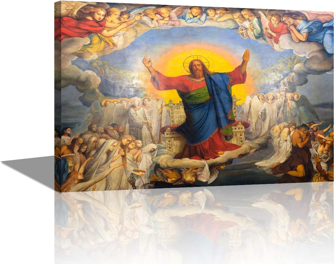 TUMOVO Crosses Wall Decor Wall Art Cross at Sunset Prints On Canvas Paintings,Modern Artwork Home Decor for Living Room Picture,Posters and Prints Framed Gallery-Wrapped Ready to Hang(16''X24'')