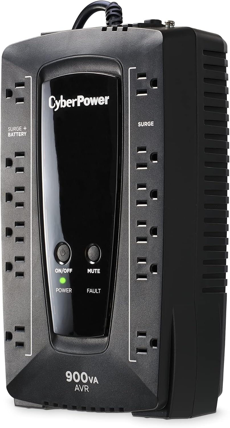 CyberPower AVRG900U AVR UPS System, 900VA/480W, 12 Outlets, Compact