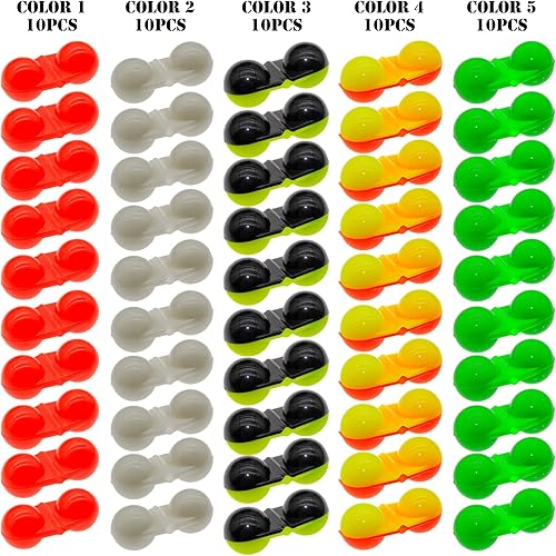 Miniatura 5 de 50 Uds Pesca Doble Sonajero Campana de Pesca Atractor Cuentas Pescado Mordedura Cebo Alarma Campanas Fuerte Herramientas de Pesca de Mar