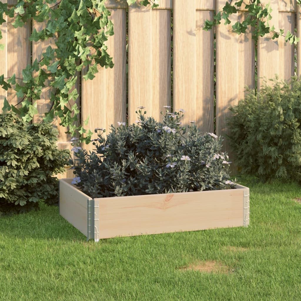 Fioriera Rialzata 60x80 cm in Legno di Pino Orto da Giardino | Cassetta impilabile e pieghevole per orto domestico. Adatta a spazi esterni come terrazzo, balcone e cortile.