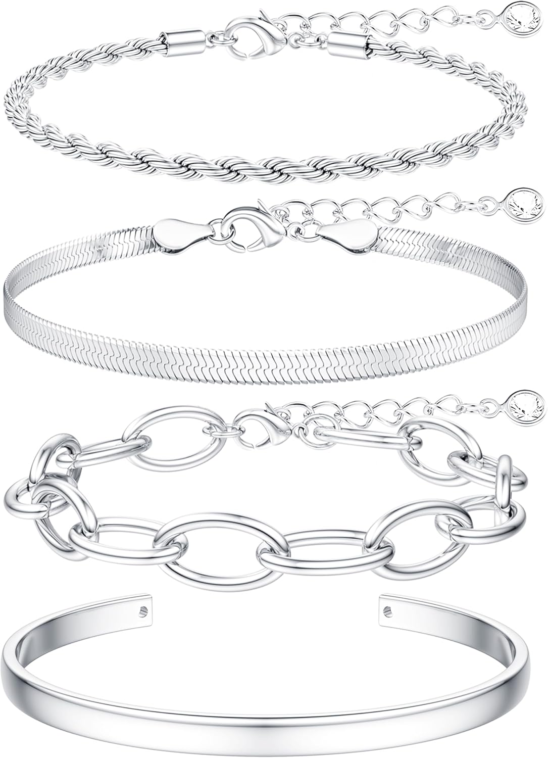 TEN MIRO 16k Chunky Gold Bangle Cuff Bracelets for Women Trendy, Sweatproof Bangle Bracelet Non Tarnish Gold Plated Cuff Bracelets for Women