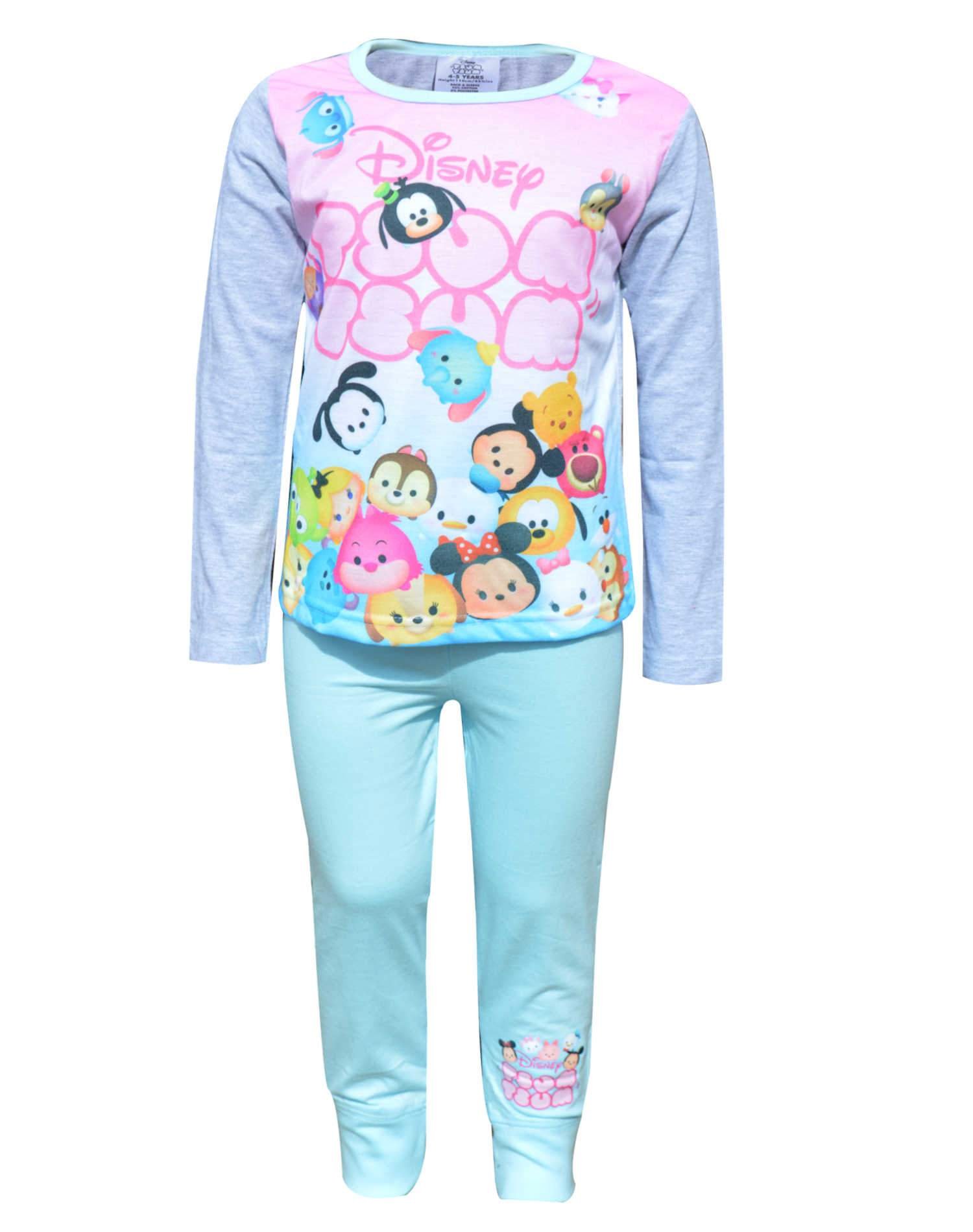 TSUM TSUM Girls Official Disney Snug Fit Pyjamas Age 4 to 10 Years