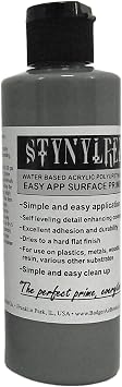 Badger Air-Brush SNR-402 Stynylrez Water Based Acrylic Polyurethane Surface Primer, 4-Ounce, Gray