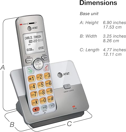 Miniatura 9 de AT&T EL51303 3 Handset DECT 6.0 Cordless Home Phone Full-Duplex Handset Speakerphone,Backlit Display, Lighted Keypad,Caller ID/Call