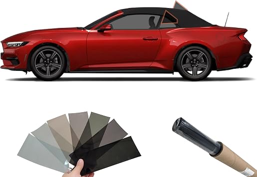 DIY MotoShield Pro 1.5mil Professional Performance Precut Carbon Window Tint Film Kit for 2024-2025 Ford Mustang Convertible Rear Driver/Passenger 5%