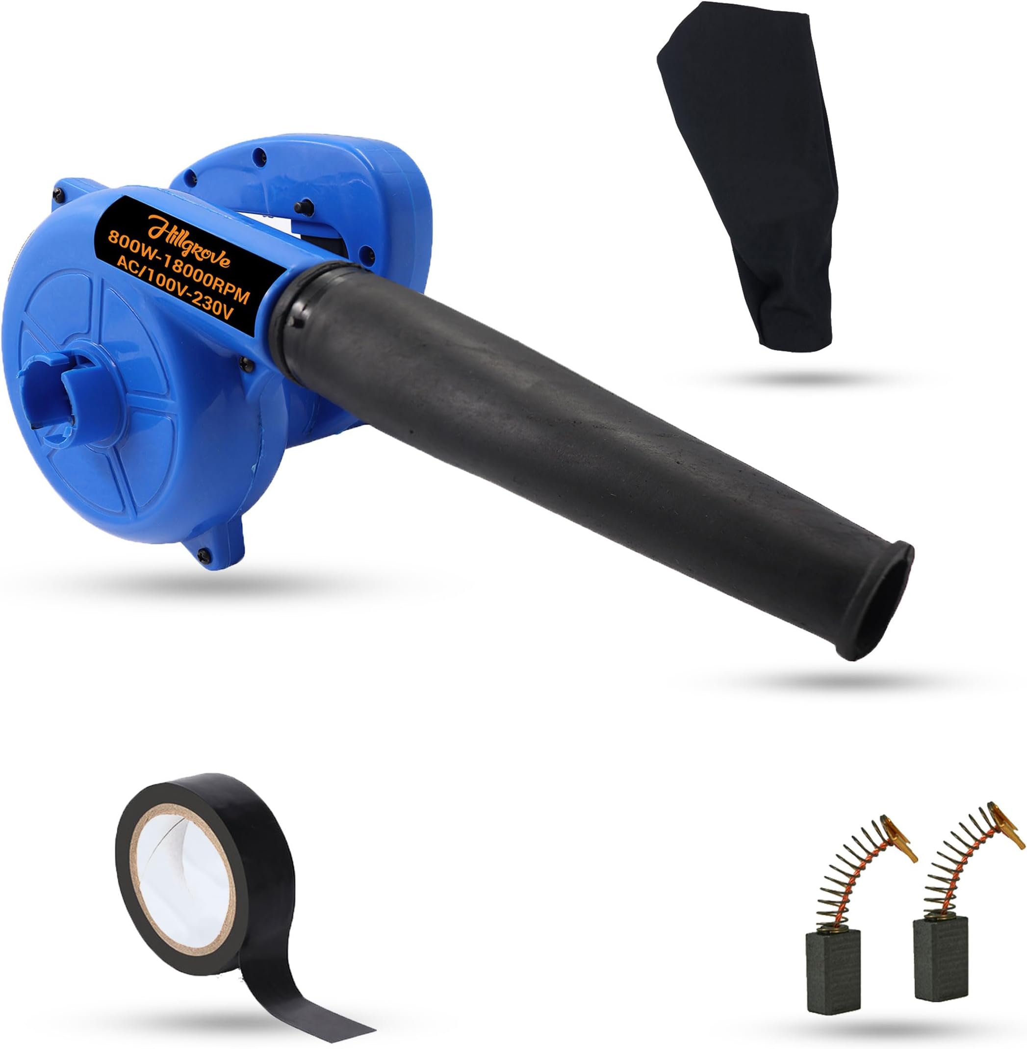 HGCM605M1 800W-18000RPM Electric Air Blower and Suction Dust Cleaner for AC/Computer/Home with Carbon Brushes Air Gun Dust Cleaning Forward Curved Air Blower (Corded Vacuum)