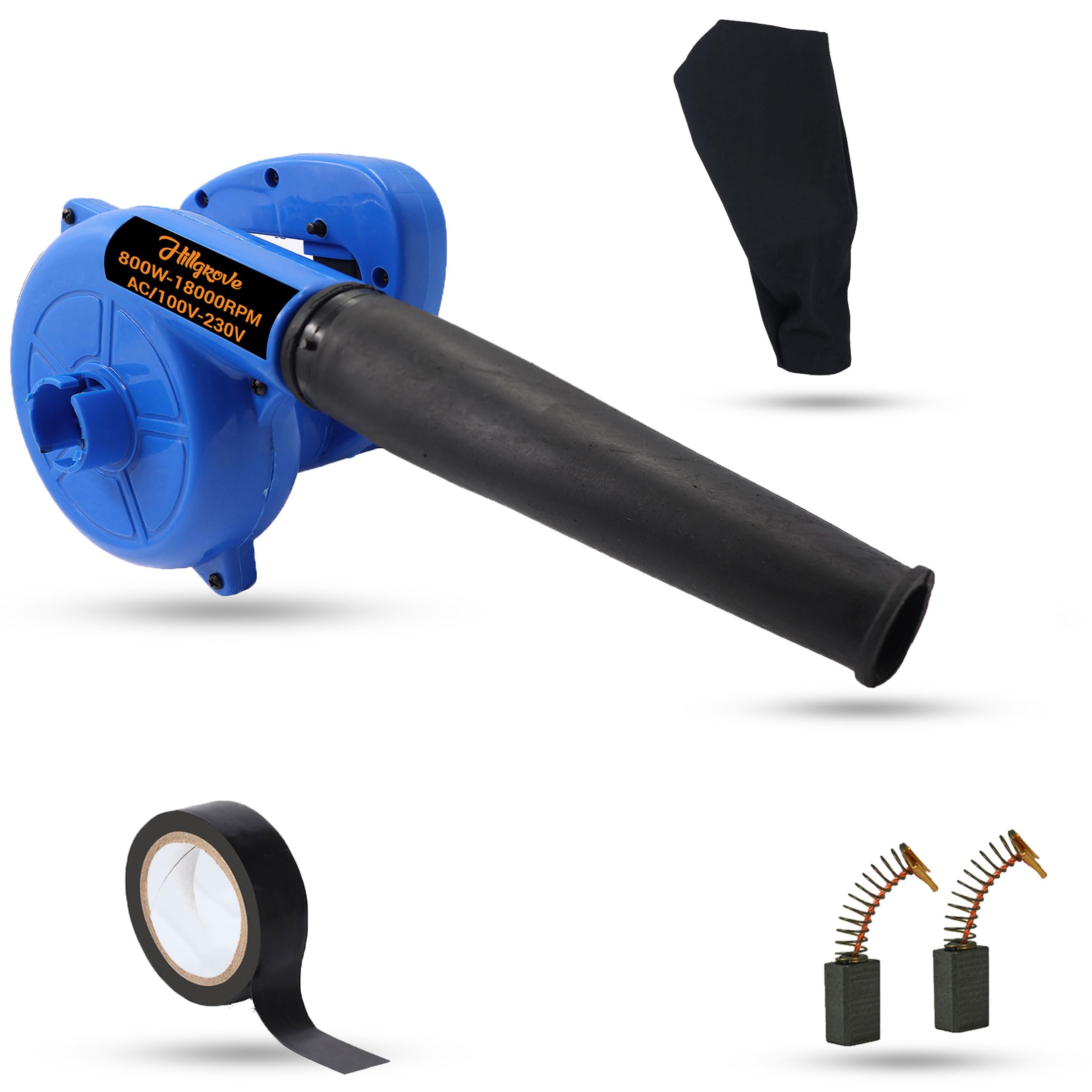 HGCM605M1 800W-18000RPM Electric Air Blower and Suction Dust Cleaner for AC/Computer/Home with Carbon Brushes Air Gun Dust Cleaning Forward Curved Air Blower (Corded Vacuum)