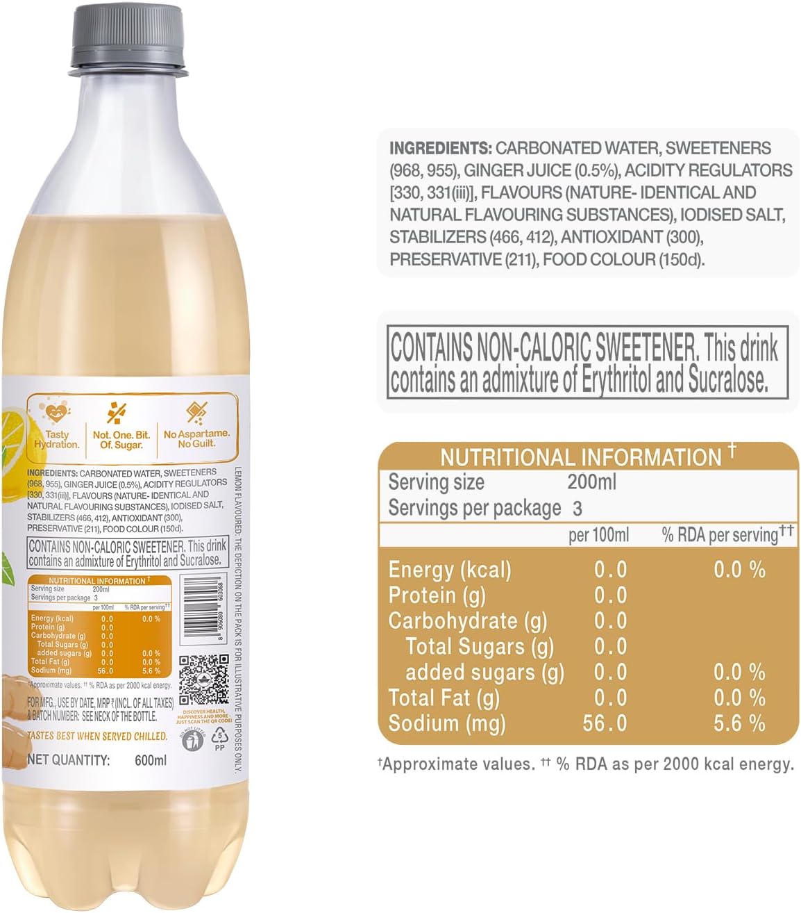 Sparkling water Ginger Lemon