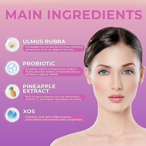 Miniatura 3 de Gomitas de probióticos femeninos para mujeres, apoya el equilibrio del pH, el sistema inmunológico con olmo resbaladizo, mezcla de prebióticos y