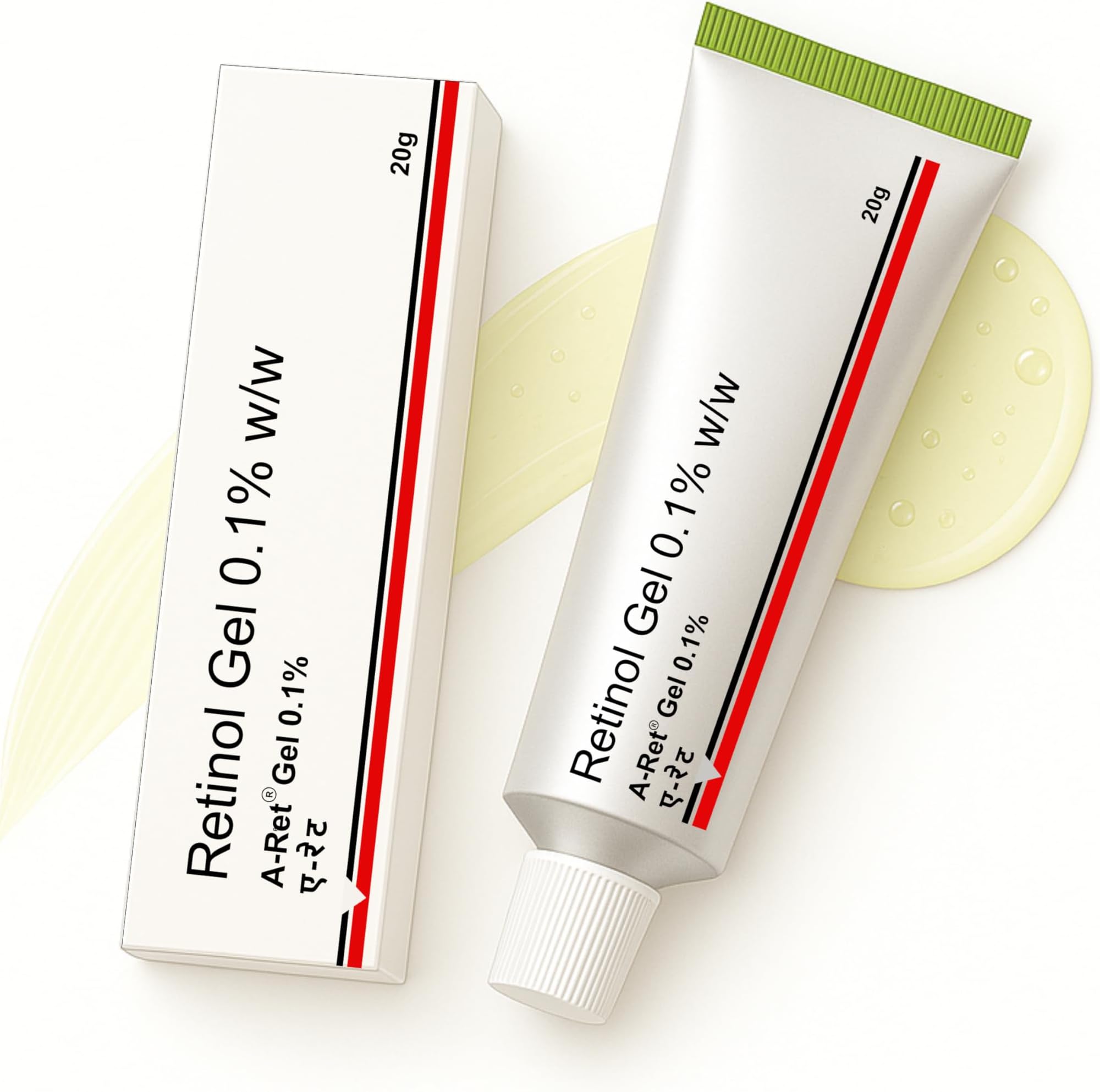 MENARO Retinol 0.1 Gel | Fine Lines, Wrinkles Care & Anti-Aging Formula | skin-friendly | Reduces Creases and hyperpigmentation - 20 Grams