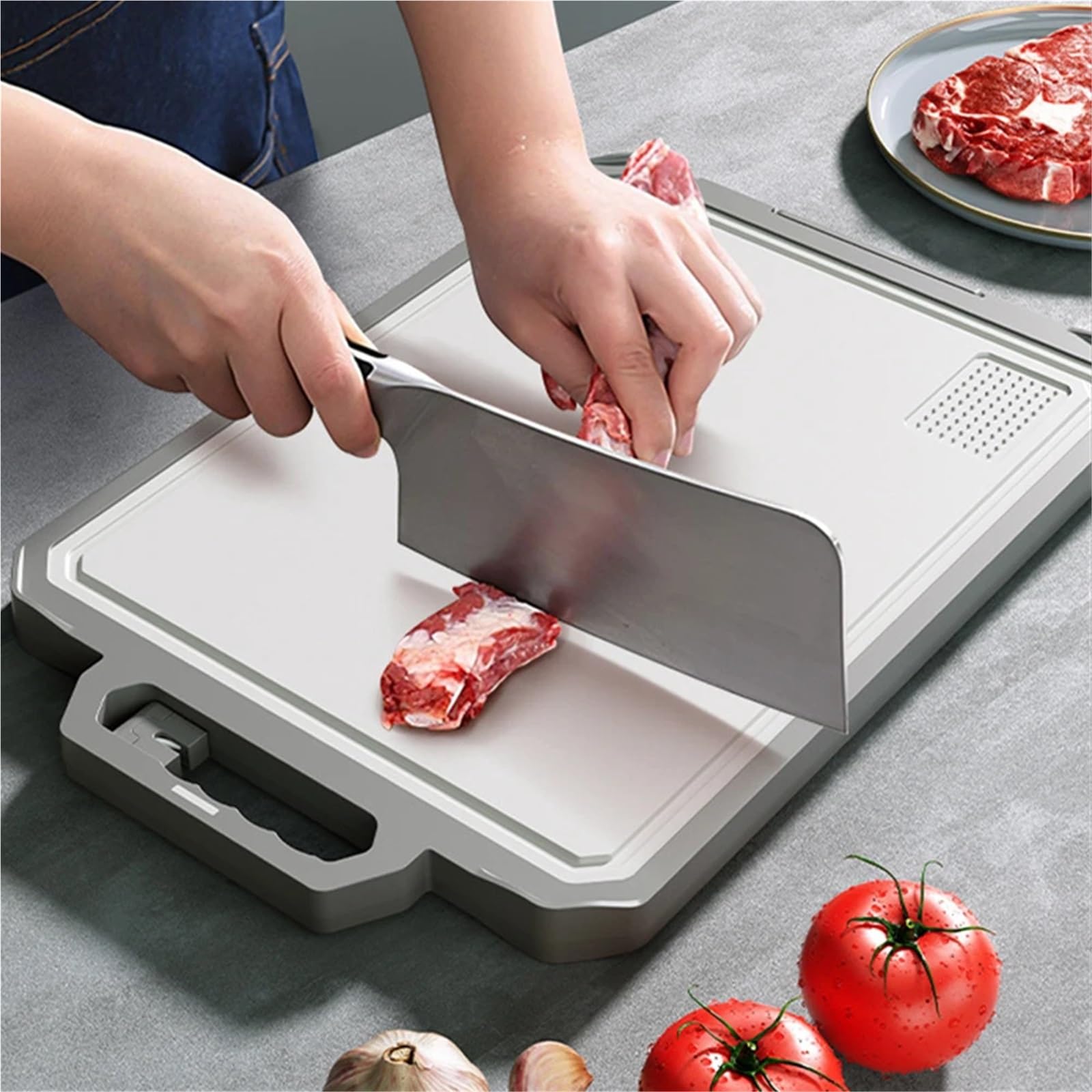 Tagliere Acciaio Inox Tagliere da cucina 44x30 cm