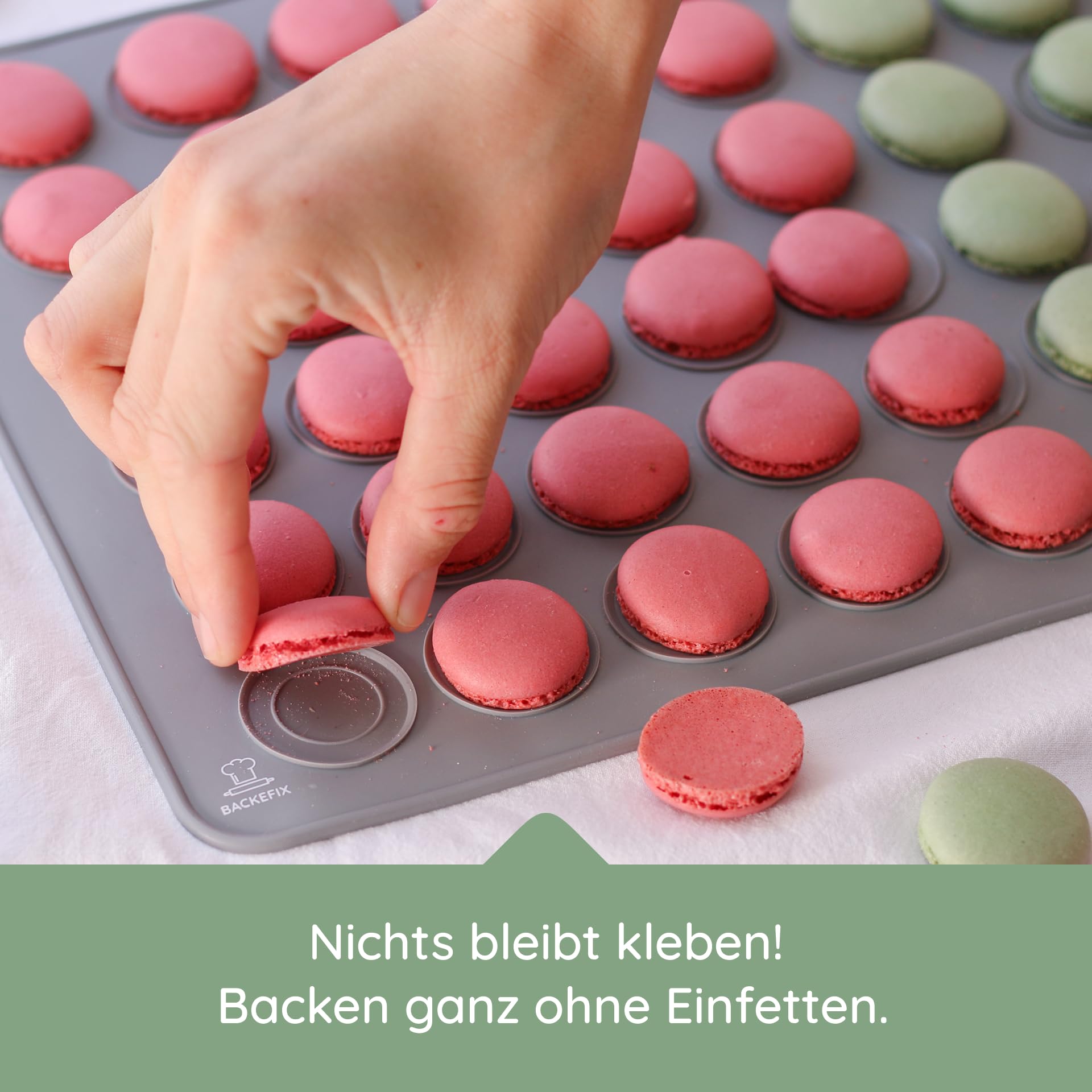 Chefclub Kids Silikon-Backmatte 30x40 Cm - Mit Macaron & Keks-Motiven - Wiederverwendbar, BPA-frei, Spülmaschinenfest (ab 4 Jahren)