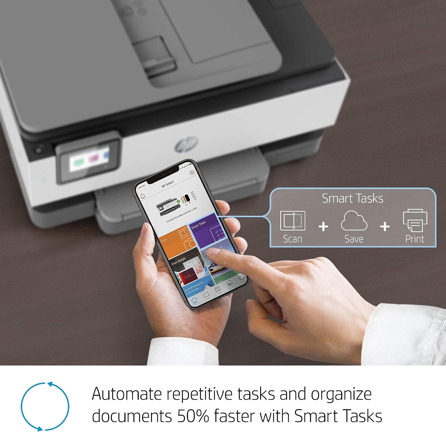 HP OfficeJet 8022 Wireless All-in-One Color Inkjet Printer, Scan, Copy and Fax, 3UC65A (Renewed)