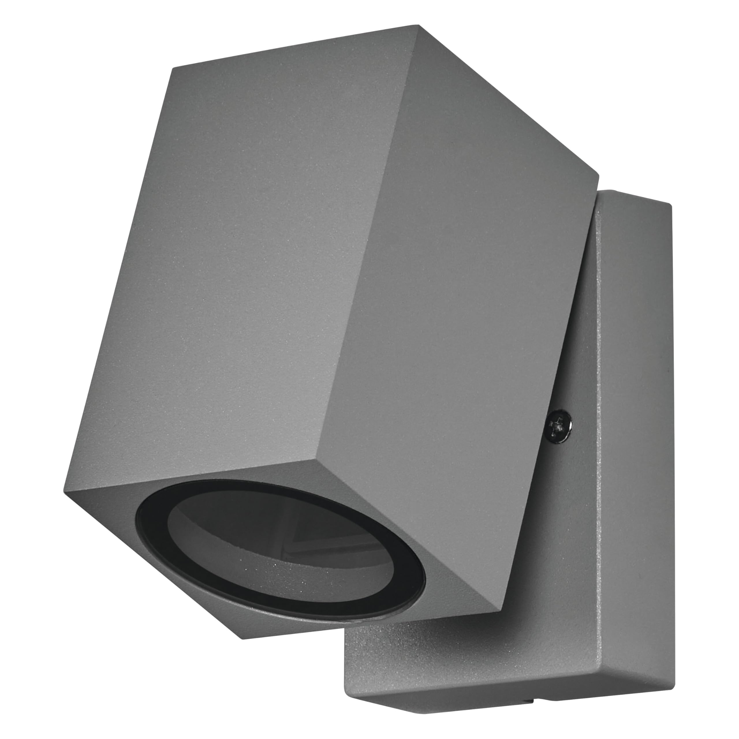 Osram Outdoor wall lamp Endura Classic Cube ADJ WALL, Silver, GU10 Socket (max 35W), can be Equipped with Normal or smart lamp, Adjustable Head, Protection IP44