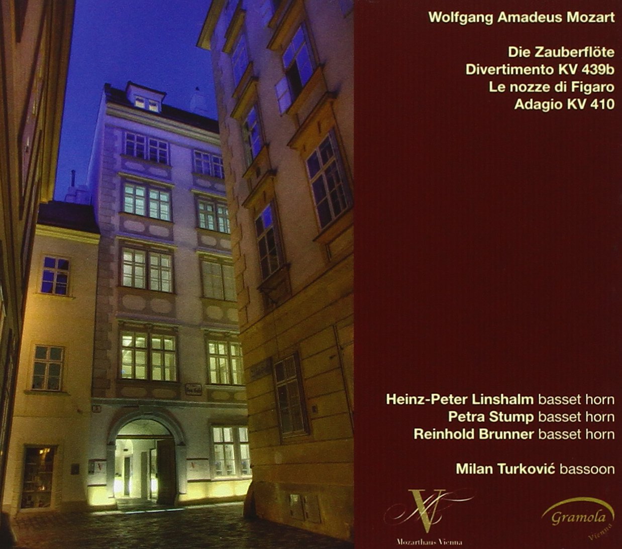 Mozart: The Magic Flute, Divertimento K 439, The Marriage of Figaro, Adagio in F