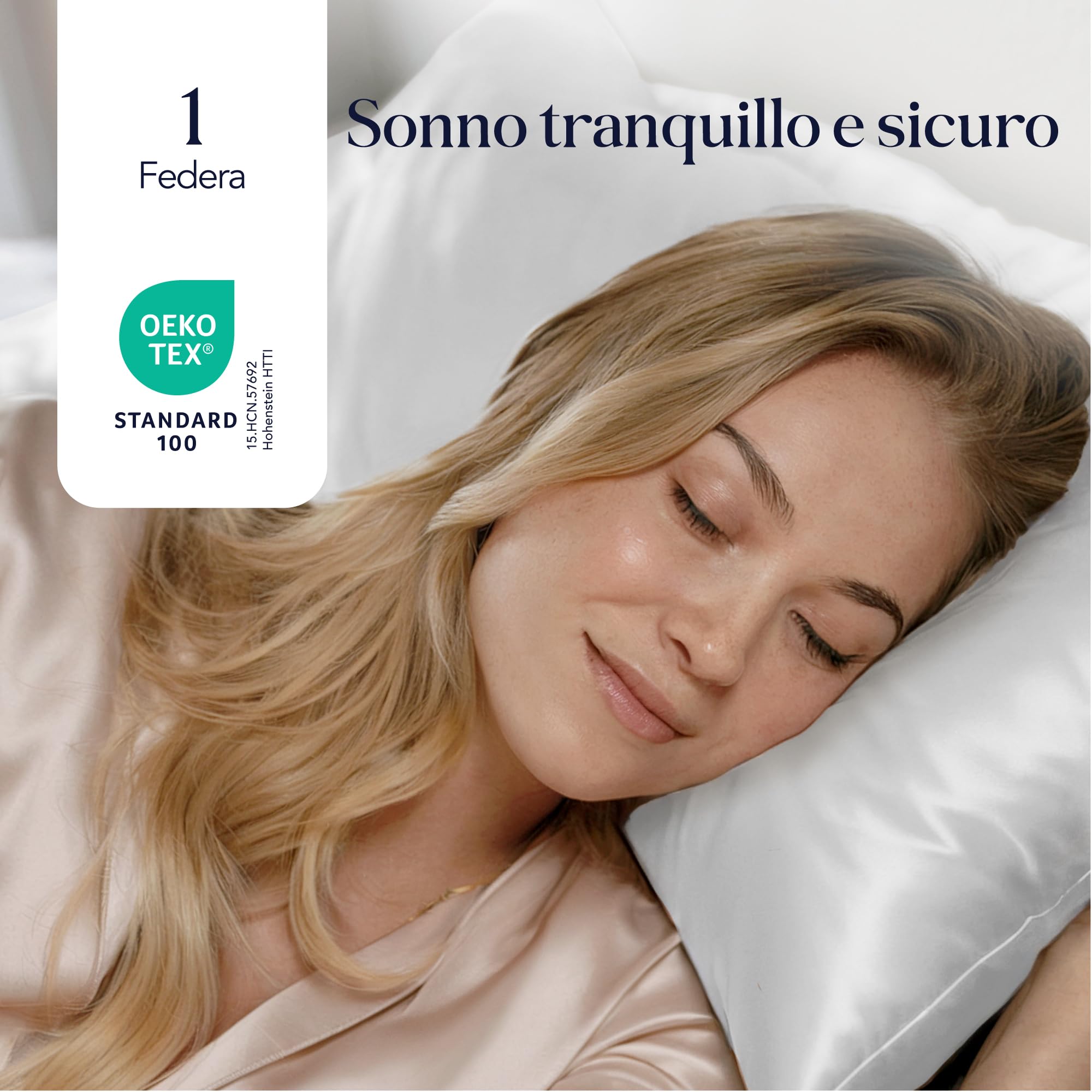 Dreamzie Federa per cuscino in seta 50 x 75, 100% seta di gelso, 19 momme naturali, certificata Oeko-TEX – benefici per capelli e pelle anti-invecchiamento, colore: bianco