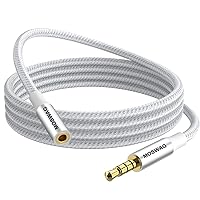Vista 11 de MOSWAG Cable de extensión de 3.28 pies/1 metro de 3.5mm macho a hembra, cable de audio estéreo de nailon trenzado compatible con estéreos