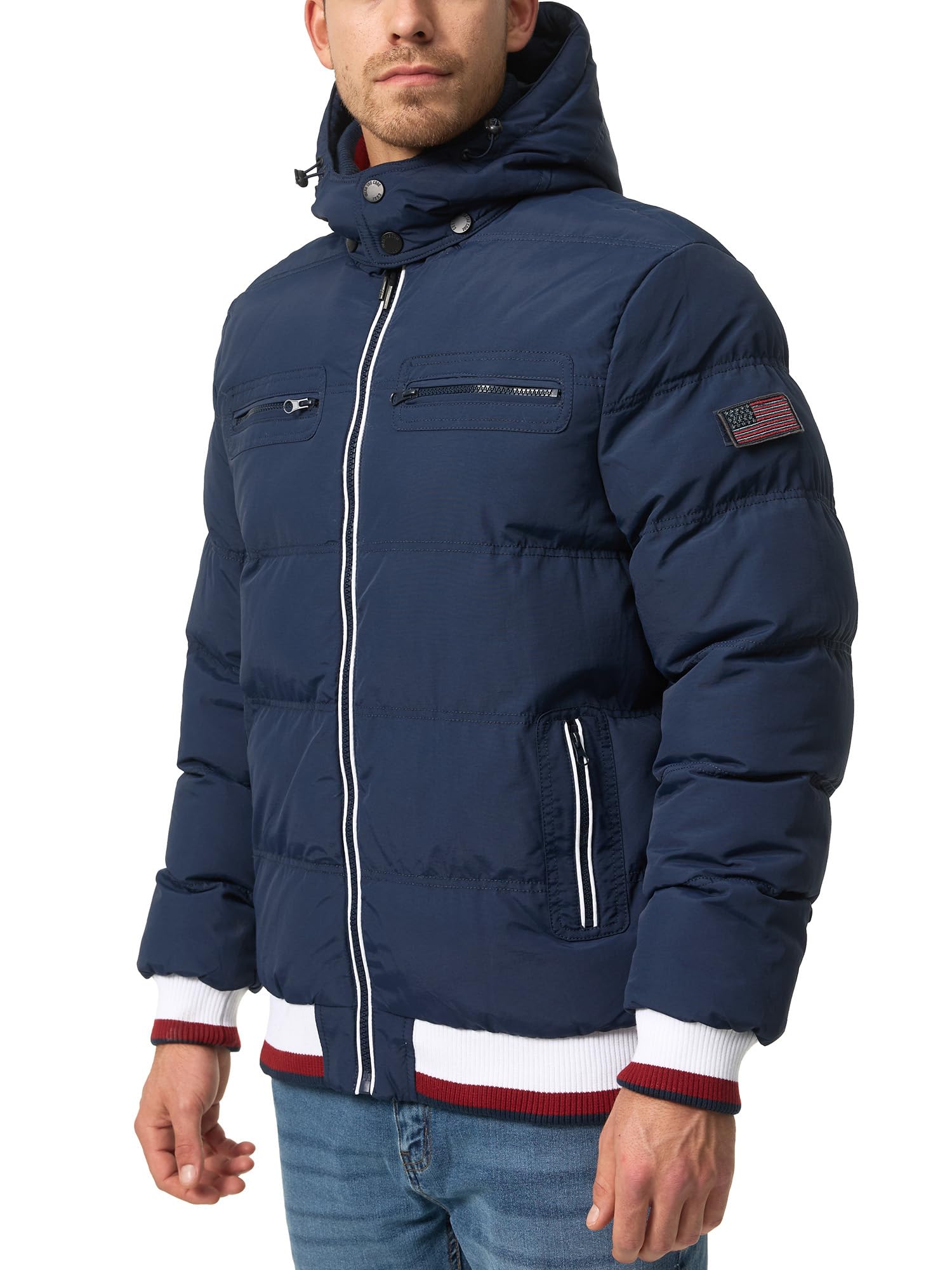 Indicode Uomini Marlon Quilted Jacket | Giacca trapuntata dall'aspetto di una piumino