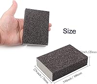 Vista 3 de Bloque de lijado grueso de grano 36 – 12 piezas, esponja de lija húmeda y seca, bloque de papel de lija de espuma, lavable y reutilizable, esponja