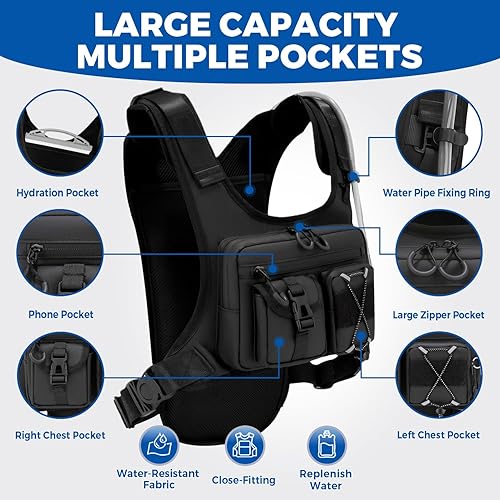 Miniatura 2 de Mochila con chaleco de hidratación original de Estados Unidos, mochila ligera con bolsa de agua de 2.0 L, mochila para senderismo, correr, ciclismo,