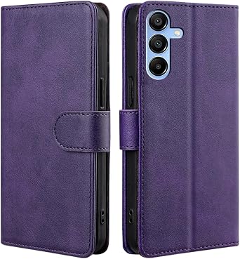 DiGPlus for Samsung Galaxy A15 Wallet Case, Premium Leather Case Cover [Card Slots] [Kickstand] Flip Case for Samsung Galaxy A15 Purple