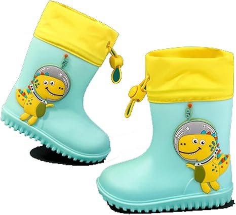 Amazon Co Jp 子供用長靴男の子赤ちゃん恐竜滑り止めレインブーツ女の子学生長靴防水子供ゴム靴 Color Green Size Yards シューズ バッグ