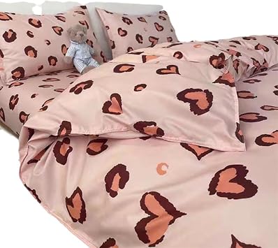 Bedding Duvet Cover Set Queen Size, Soft Breathable Floral Bedding Comforter Cover Set, with Zipper Closure Farmhouse Dorm Bedding Set for All Seasons, Inches 2 Pillow Cases,Black 1,Full