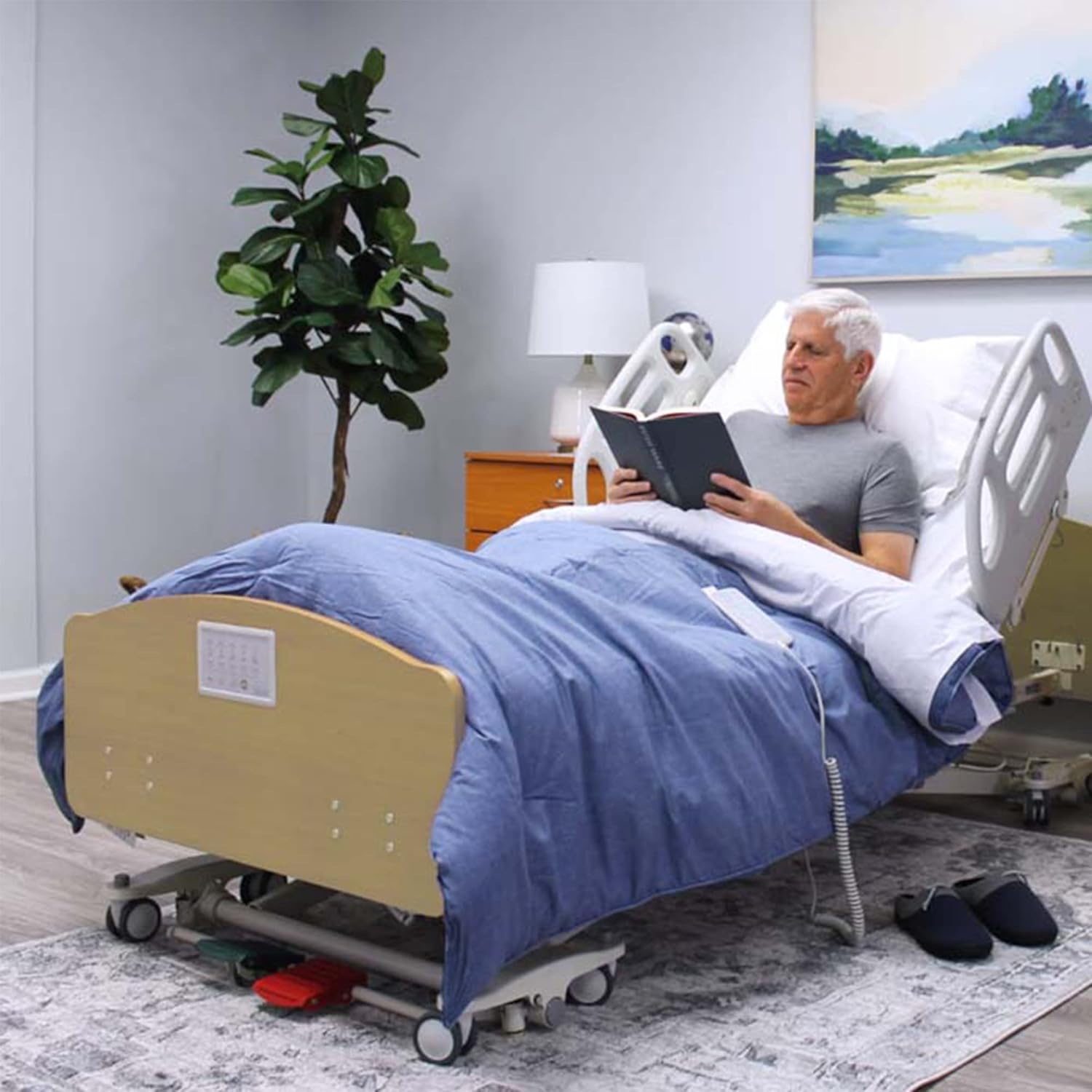 Lynacare HomeCare Hospital Beds HC107 Hi-Low Hospital Bed Set - Oak (No Mattress, 80" x 36") : Industrial & Scientific