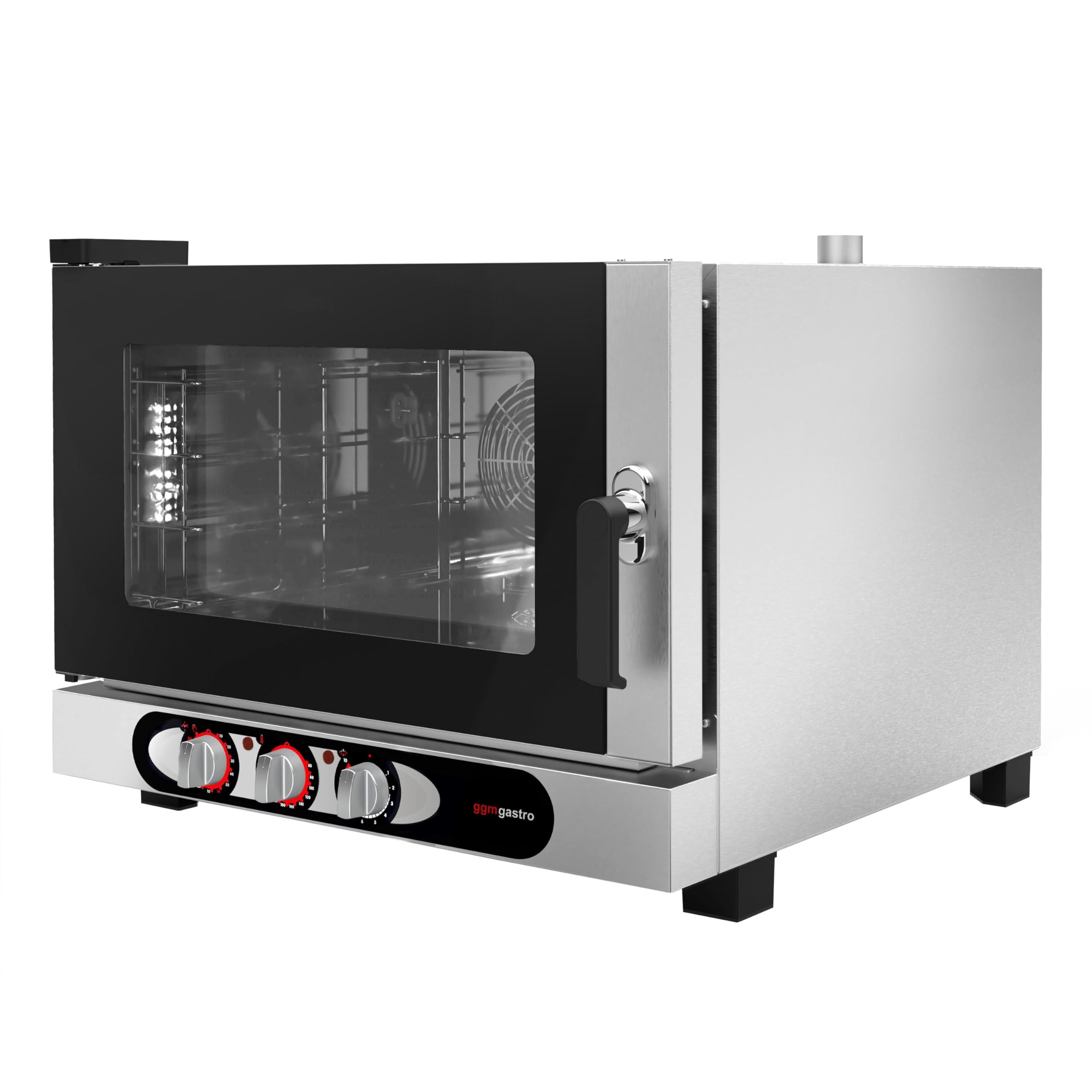 GGM Gastro Kombidämpfer manuell 4x GN 1/1 oder 4x EN 600x400 | Ideal für gewerbliche Küchen, robuste Edelstahlkonstruktion, intuitive manuelle Steuerung, einfache Reinigung, langlebig