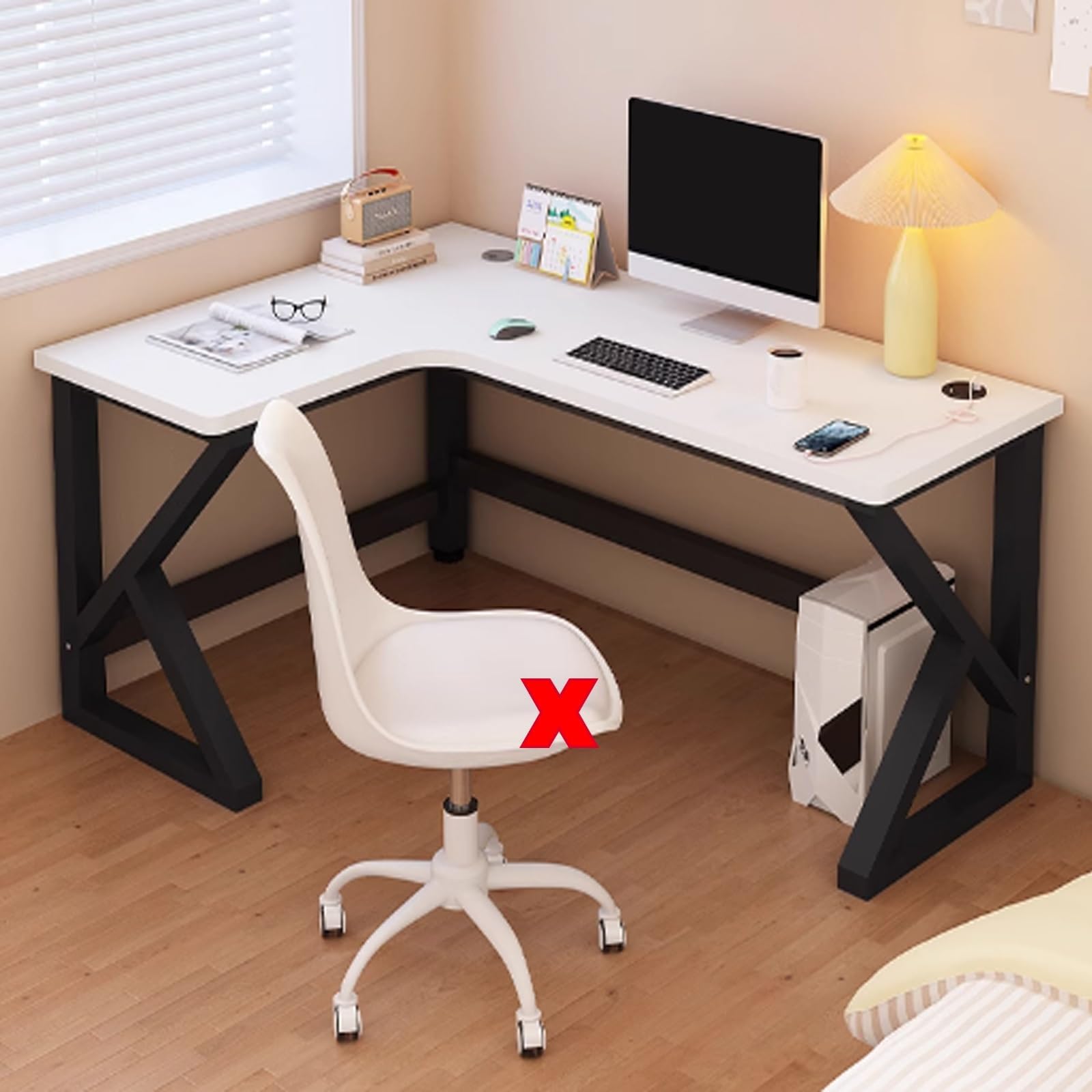 L-Shaped Corner Computer Desk, Industrial Home Office Workstation, Study Table, U-Shape Design, 180x100x75cm (71x39x29.5in) - Modern & Stylish Workspace Solution