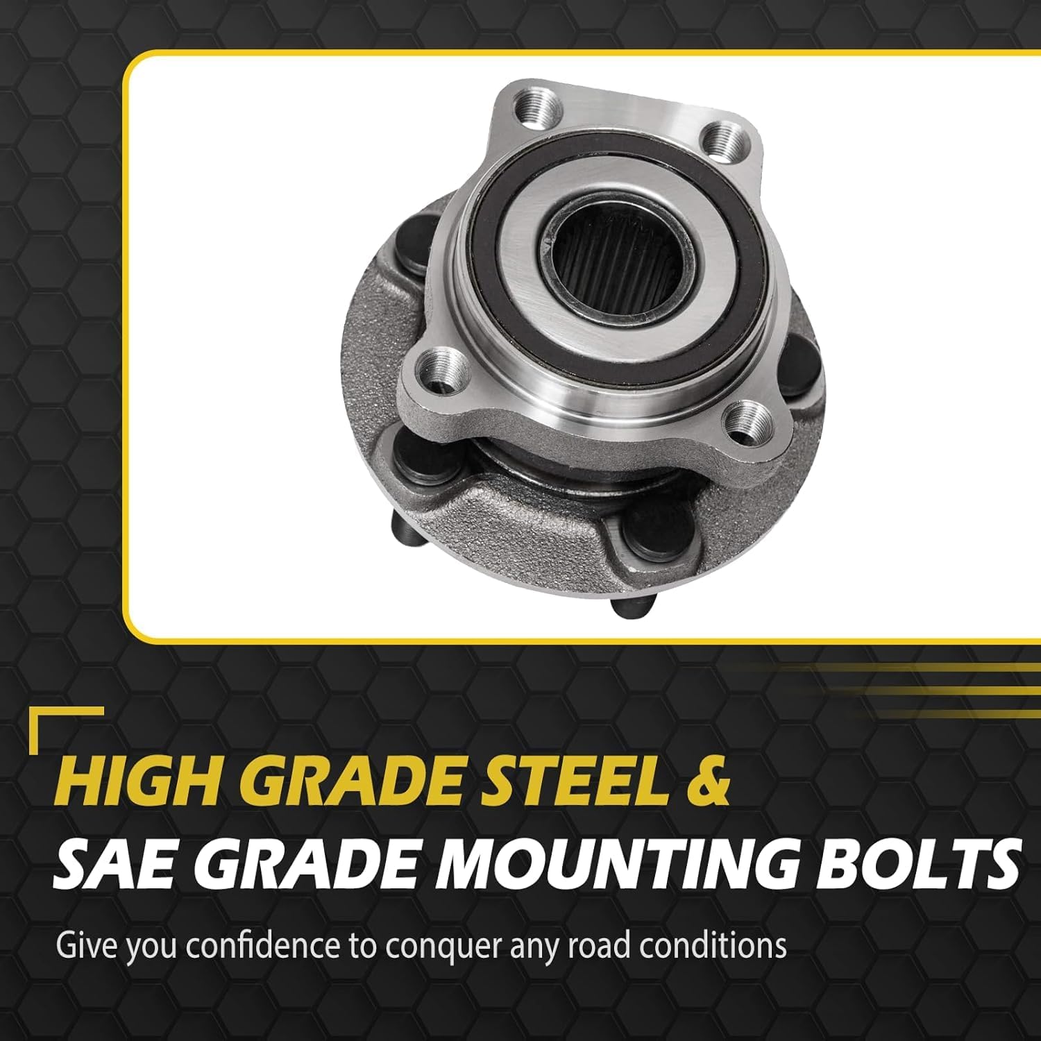 5-Lug Front and Rear for 2010-2014 Subaru Outback Wheel Bearing Hub w/ABS, for Subaru Legacy 2011 2012 2013 Replacement Assembly Left Right Side 4PC 512401 513220