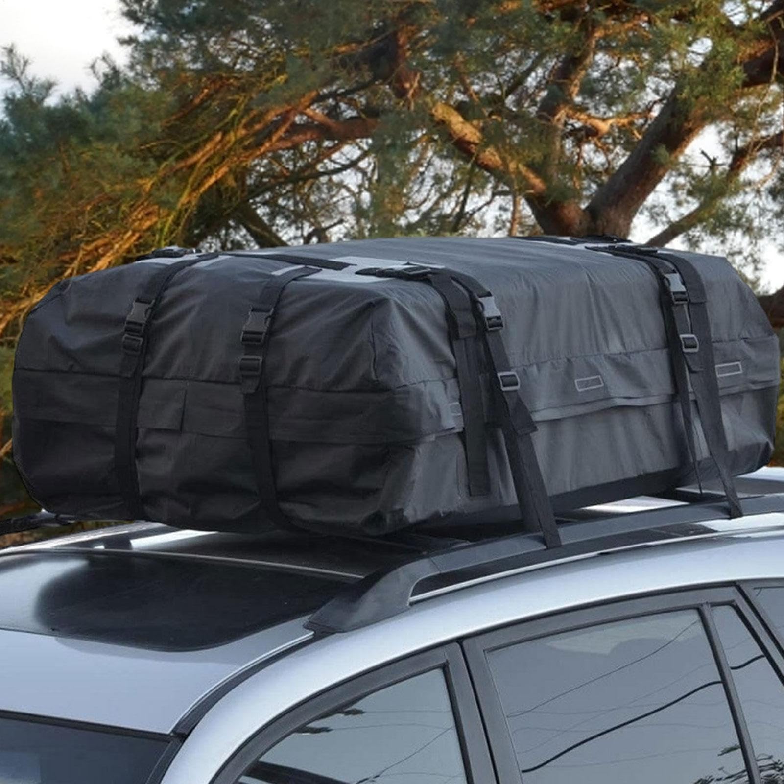 Borsa da tetto per auto, pieghevole, resistente, impermeabile, da viaggio | portatile, morbida, organizer per bagagli, campeggio, viaggi su strada, gite in famiglia, veicoli in movimento, avventure