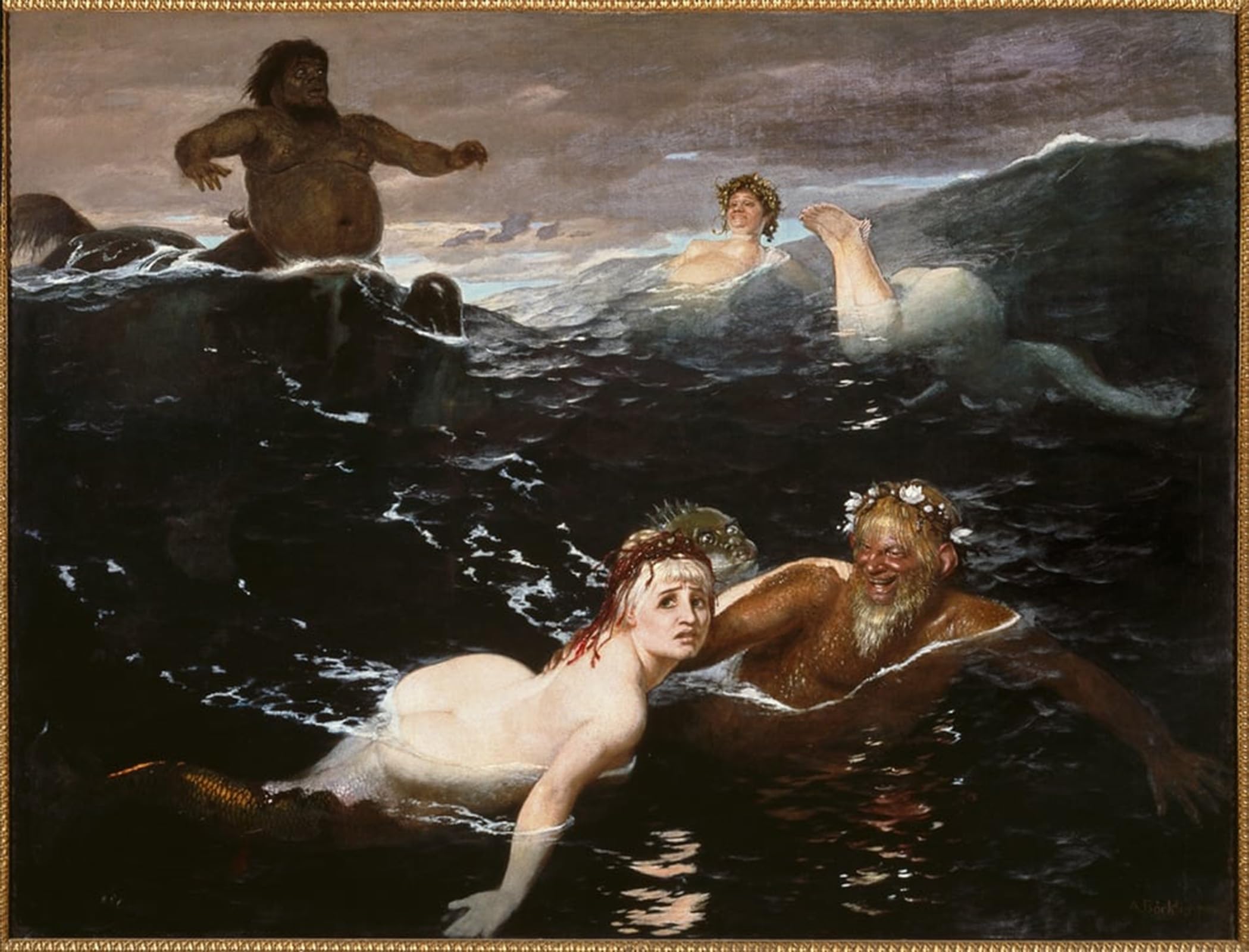 Lienzo de Arnold Böcklin de 60x90cm, cuadro de arte de pared clásico 5