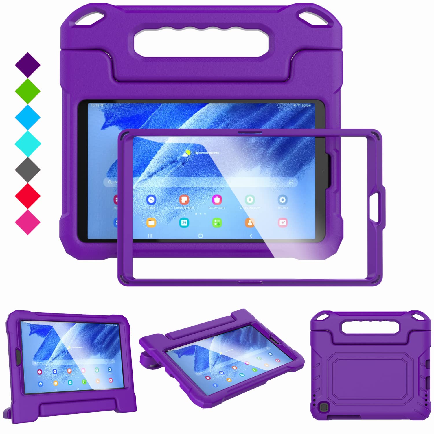 Coque Samsung Galaxy Tab A7 Lite antichoc violette à support robuste - 8