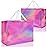 Nush Nush Extra Large Holographic Pink Gift Bag, Set of 12 Reusable Pink Iridescent Gift Bags with Handles - Party Favor Bags for Birthdays, Baby Shower, Bachelorette Party - 15.5W x 6D x 12H Size